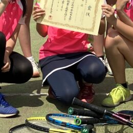 中学テニス部　杉並区中学校総合体育大会夏季テニス大会（団体の部）にて第３位でした！
